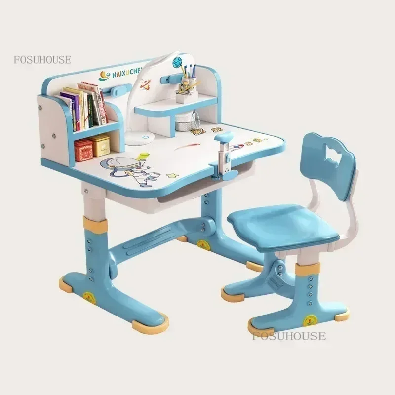 Household Desk and Chair Set for Kids Liftable Plastic Student Writing Kids Table Children's Study Table Primary School Desk