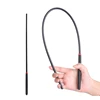 50CM Elasticity Resin Material Straight Whip Riding Crop Flogger Black Glossy Handle Cover Paddle Slapper for Horse Training