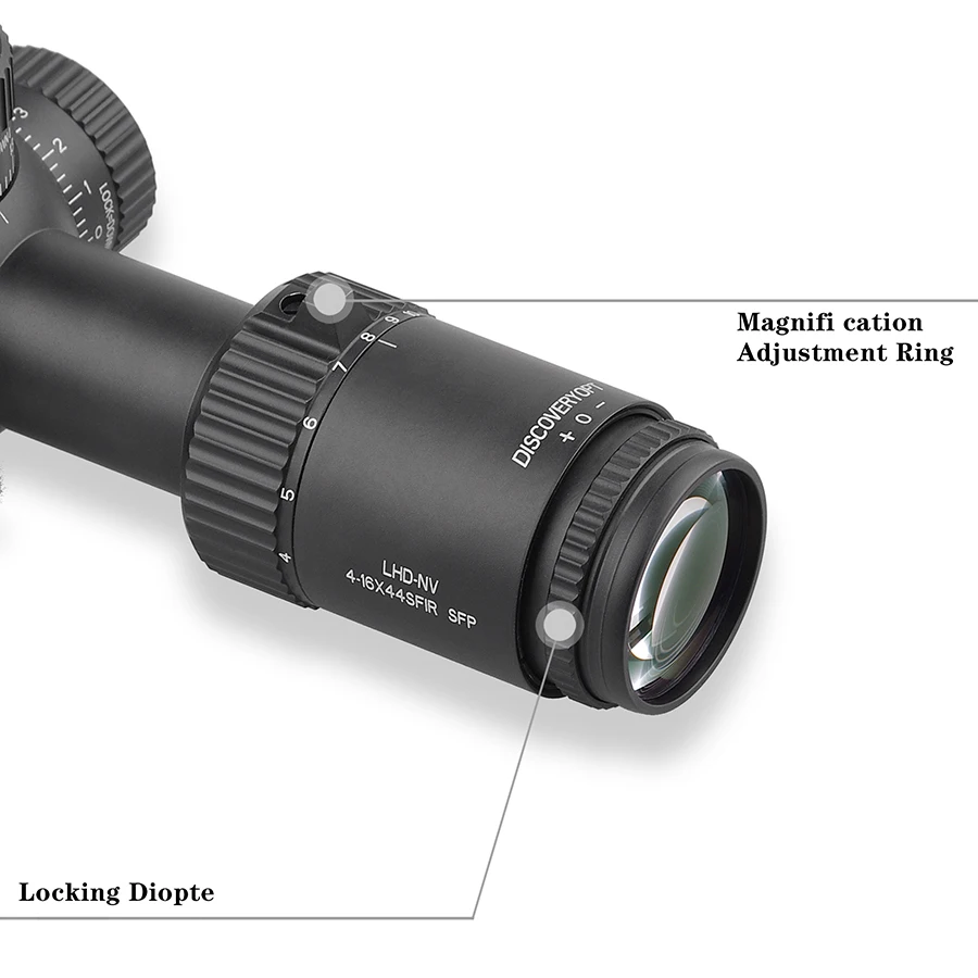 New Discovery LHD-NV 4-16X44SFIR SFP Riflescope Illuminated Shockproof Scope Side Focus Sight With HD Bright Glass