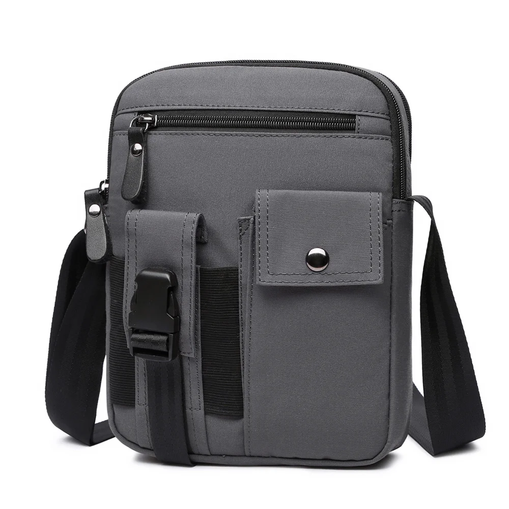 

Vegan Crossbody Shoulder Bag Fashion Handbag Black Messenger bag Men Custom Mens Strap Unisex OEM Pockets Customized Bulk