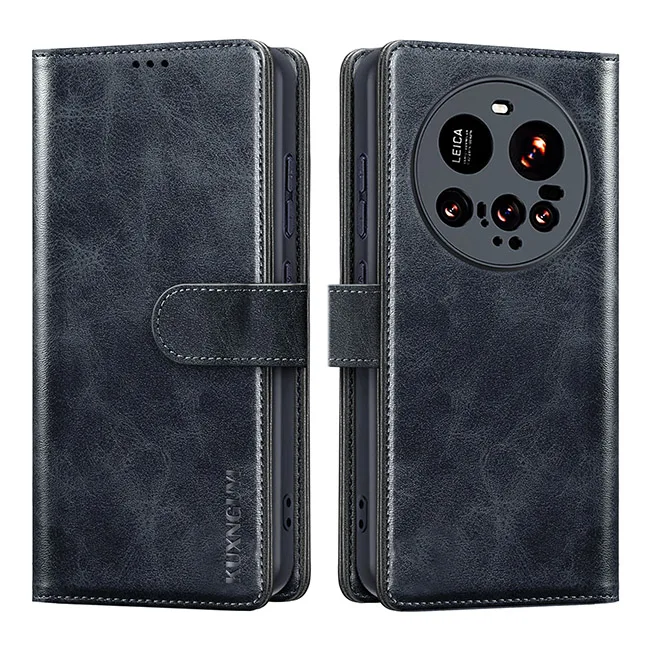 Luxury Wallet Case with Card Holder - Magnetic Retro Flip Leather Full Protection Cover