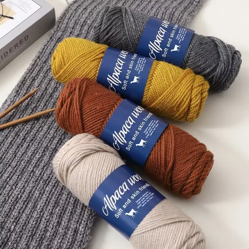500g alpaca wool yarn, coarse yarn, hand woven to make warm and fashionable sweaters, windbreakers, jackets, scarves, hats, yarn 5