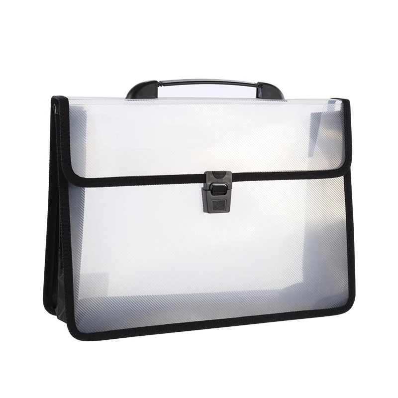A4 Transparent Twill Portable Storage Bag Large Capacity Thickened Waterproof Button Function transparent storage bag