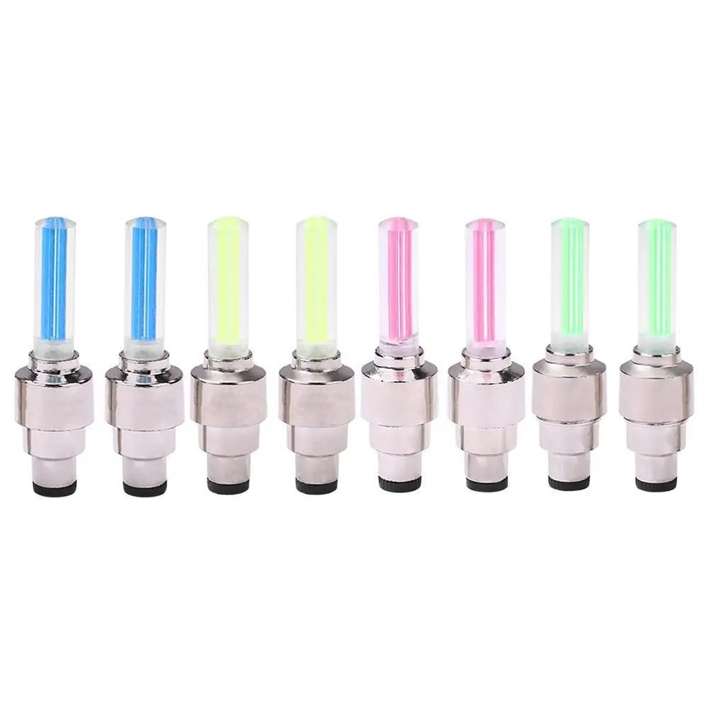 LED 자전거 밸브 라이트, 네온 자전거 스포크 라이트, 자전거 타이어 밸브 라이트, 야간 라이딩 경고등 자전거 액세서리