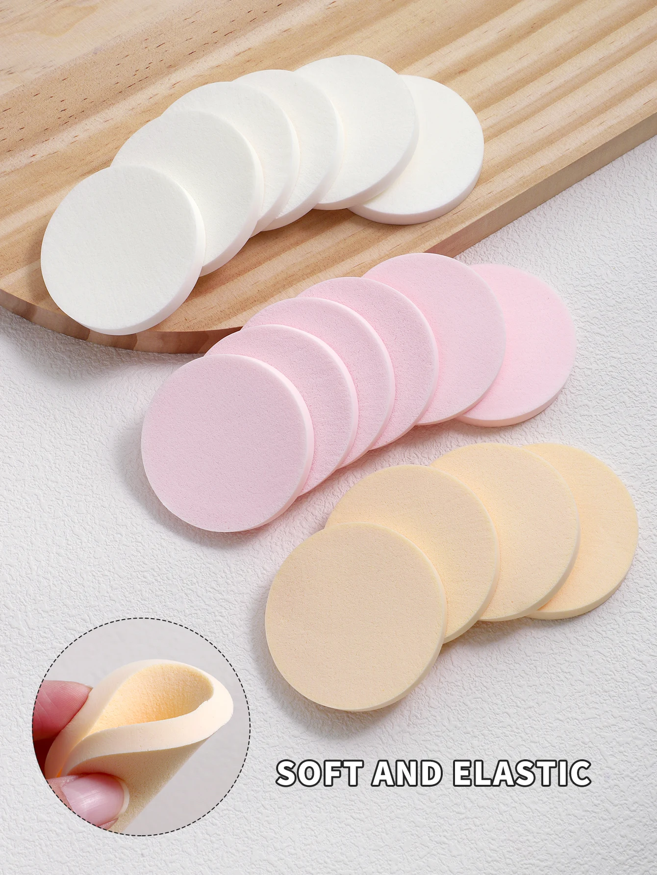 16/ Pack, colorful dry and wet makeup powder puff, round makeup sponge soft facial foundation and make-up tools. 4