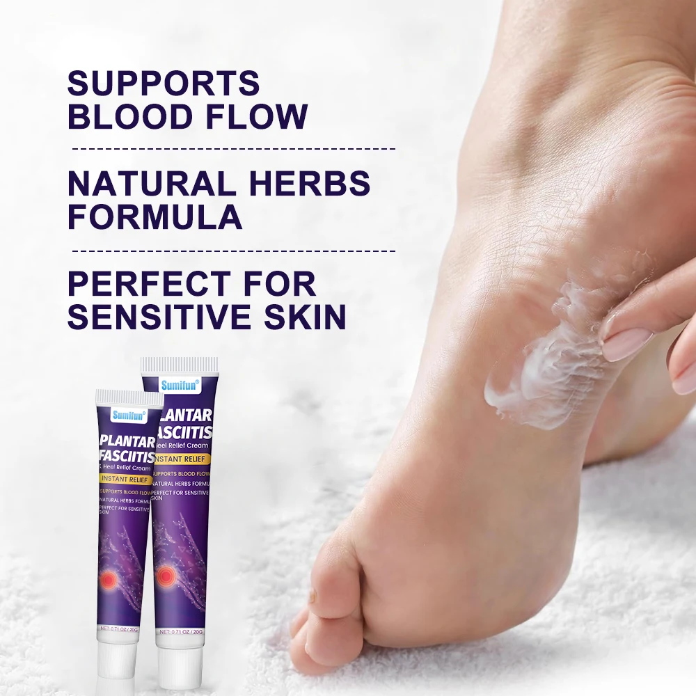 20g Sumifun Heel Pain Relief Cream Foot Fasciitis Achilles Tendonitis Ointment Plantar Bone Spur Ache Painkiller Medical Plaster