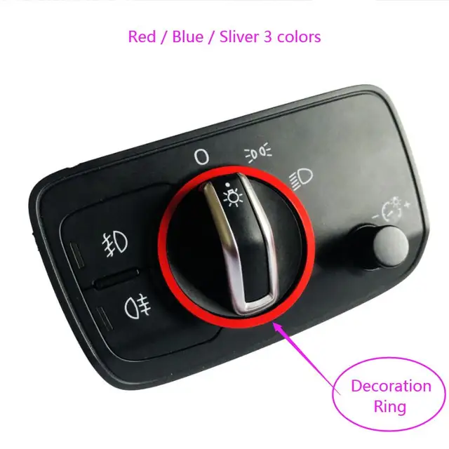 Red/Blue Sport Upgrade For AUDI A3 V8 S3 2014-19 Car Interior Center Button  Cover Multimedia Knob Ring Volume Trim Accessories - AliExpress