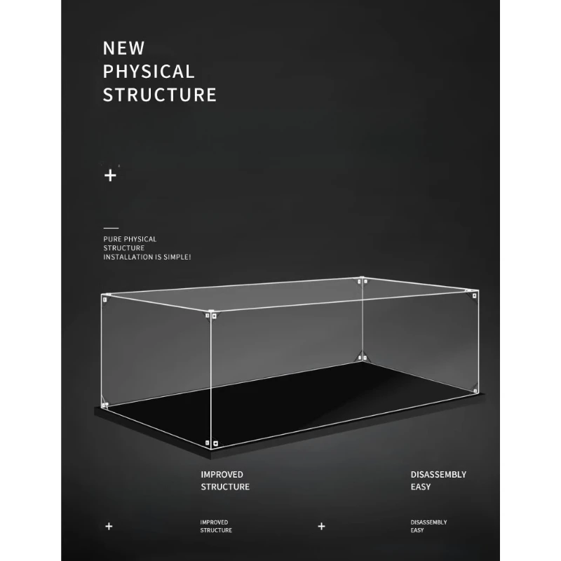 110X45X30CM 아크릴 디스플레이 박스 레고 콩코드 10318 모델 피규어용 투명 보관 박스 먼지 커버 DIY 조립