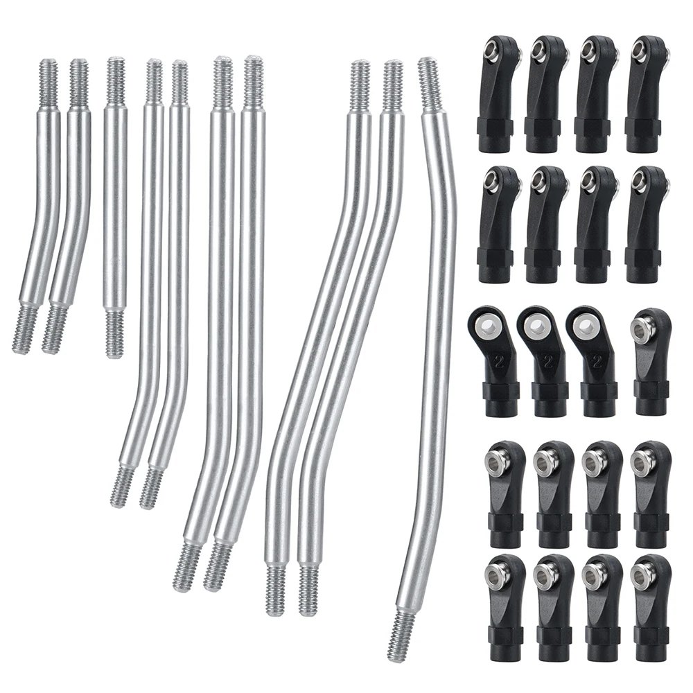 AXSPEED 10-teiliges Verbindungsstangen-Set aus Edelstahl mit Kugelkopf für Axial SCX10 II 90046 Wraith 90018 90048 TRX-4 1/10 RC Car – Detail 17
