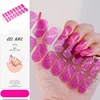 16Tips Soild Color Nude Pink Semi-Cured Gel Nail Sticker Long-Lasting UV Nail Sticker Full Cover UV/LED Extension Gel Nail Foil 4