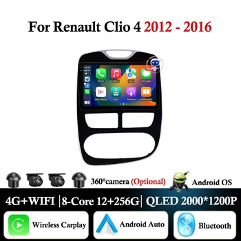 Radio Multimedia para Auto de 10'' con Carplay para Renault Clio 4 2012-2016, Reproductor de Video, Android Auto, 4G, WIFI, GPS, Navegación, DSP, Estéreo, BT 1