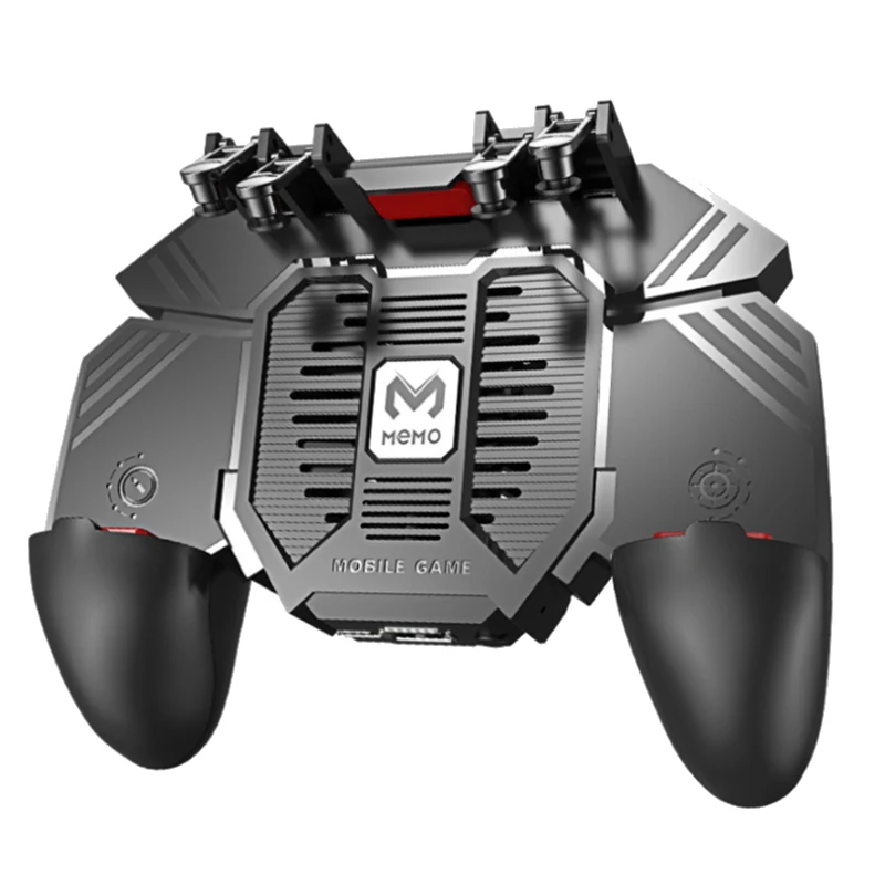 MEMO AK77 Game Trigger Phone Cooler Fan Game Controller Pubg Controller with Fan Pubg Mobile Trigger Shooter Joystick(1200MAh)