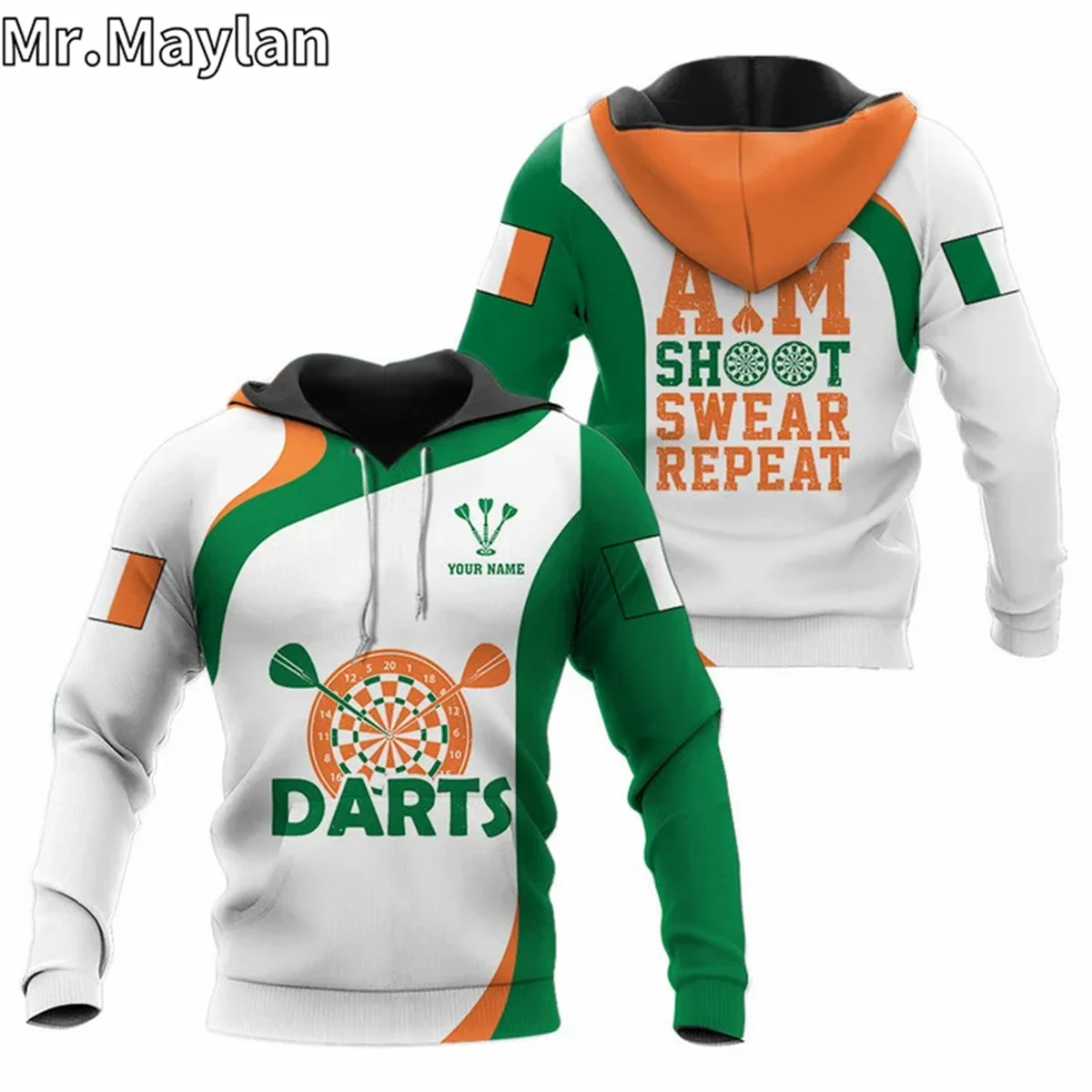 

Ireland Darts 3D Personalized Apparel Jacket Men/Women Hoodie Unisex Casual Boys Streetwear Sweatshirt Pullover Sudadera Hombre