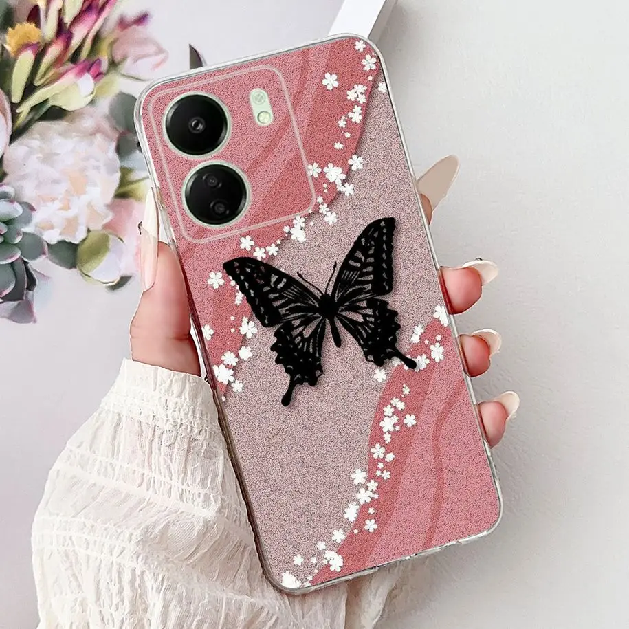 Fashion Butterfly Soft Silicone Phone Back Cover and Bumper