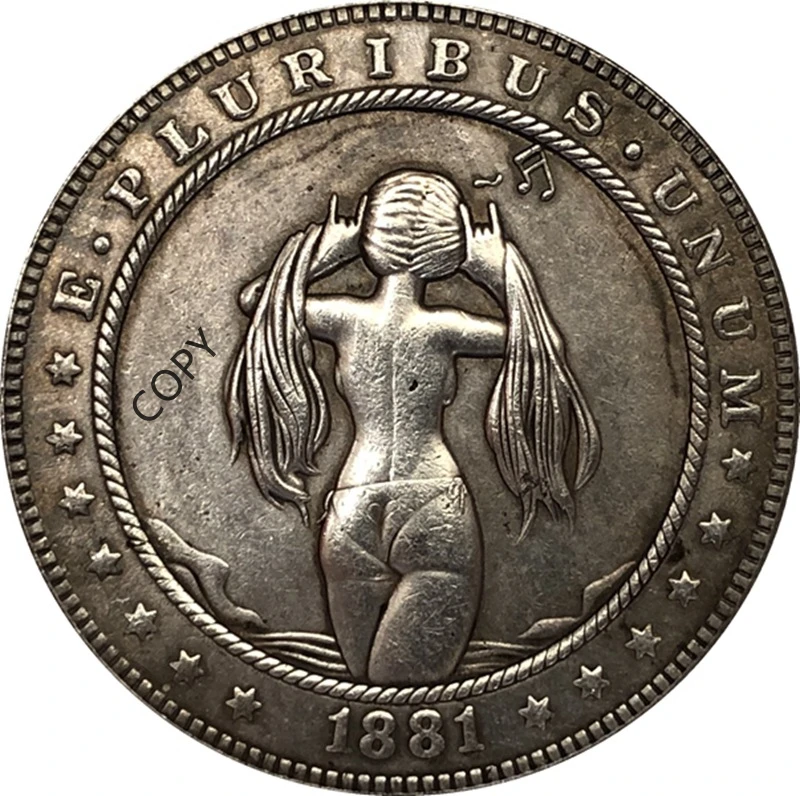 Hobo Nickel 1881-CC USA Morgan Dollar Couple COIN Best Gift 