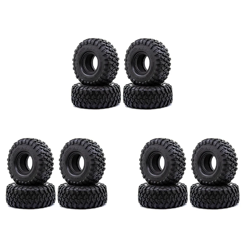 

12PCS 118MM 1.9 Rubber Tires Tyres Wheel For 1/10 RC Crawler Car Axial SCX10 90046 AXI03007 Traxxas TRX4 D90 Tamiya CC01