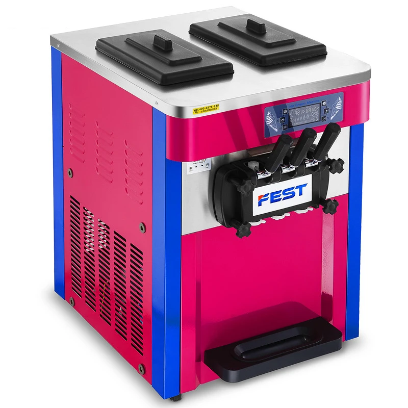 

Three-color ice cream machine commercial automatic ice cream cone machine sundae machine desktop soft ice cream machine