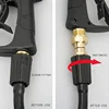 360 ° rotary joint - anti winding pressure cleaning hose joint solid brass M22-14 rotary joint for connecting spray gun to hose 5