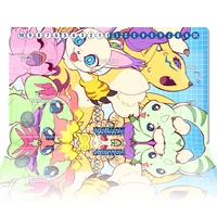 Digimon Playmat Tailmon Youkomon DTCG CCG Card Game Board Game Mat Anime Mouse Pad Custom Desk Mat Gaming Accessories Zone & Bag