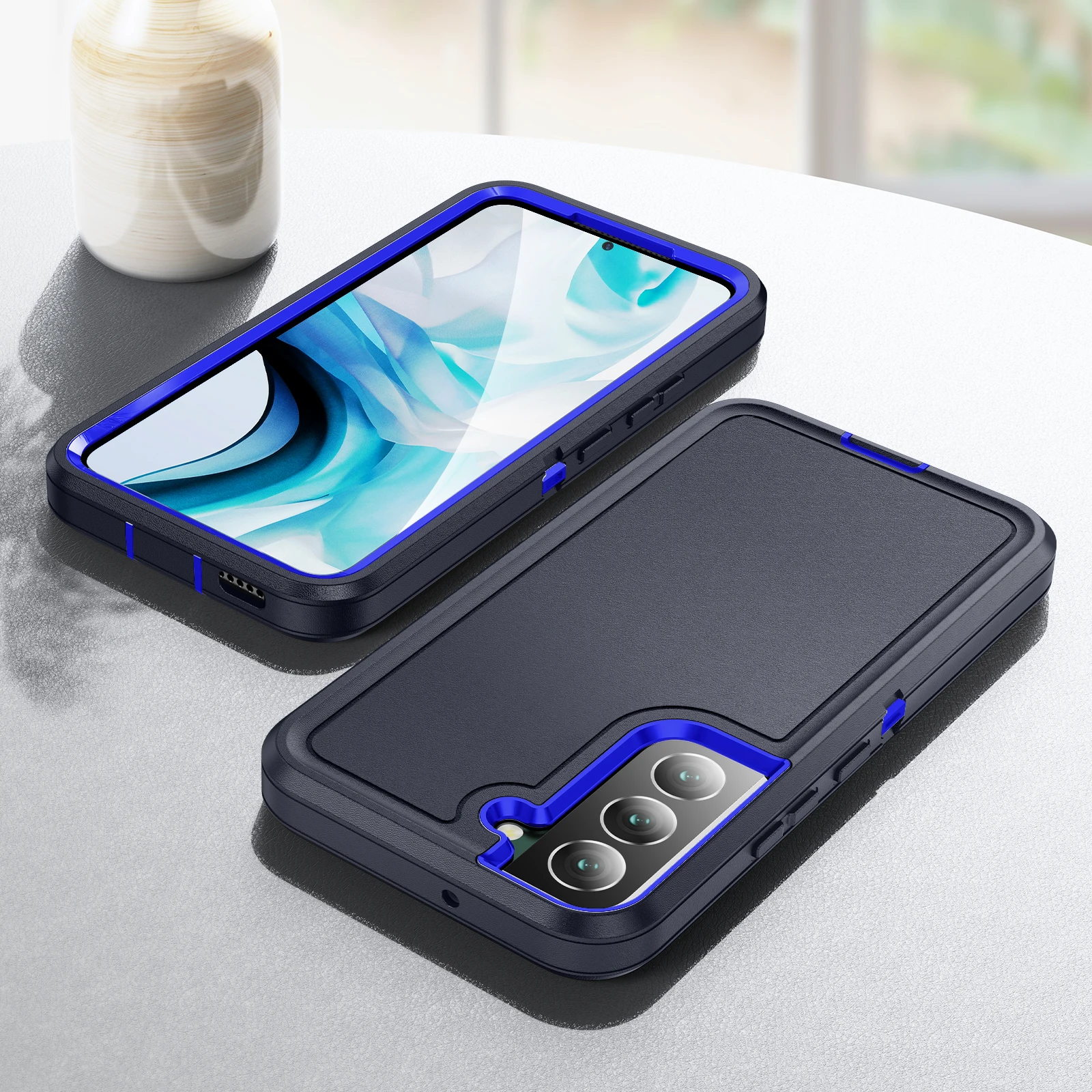 3-in-1 Hybrid Armor Shockproof Protective Case - Heavy Duty Rugged Cover