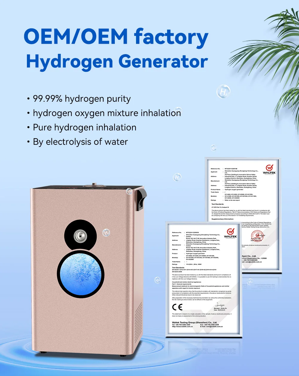 Suyzeko-Wasserstofftherapie: Molekulares Wasserstoff-Entspannungsgerät, 450 ml Sauerstoffgenerator, 300 ml Wasserionisator, reiner H2-Inhalator – Detail 2