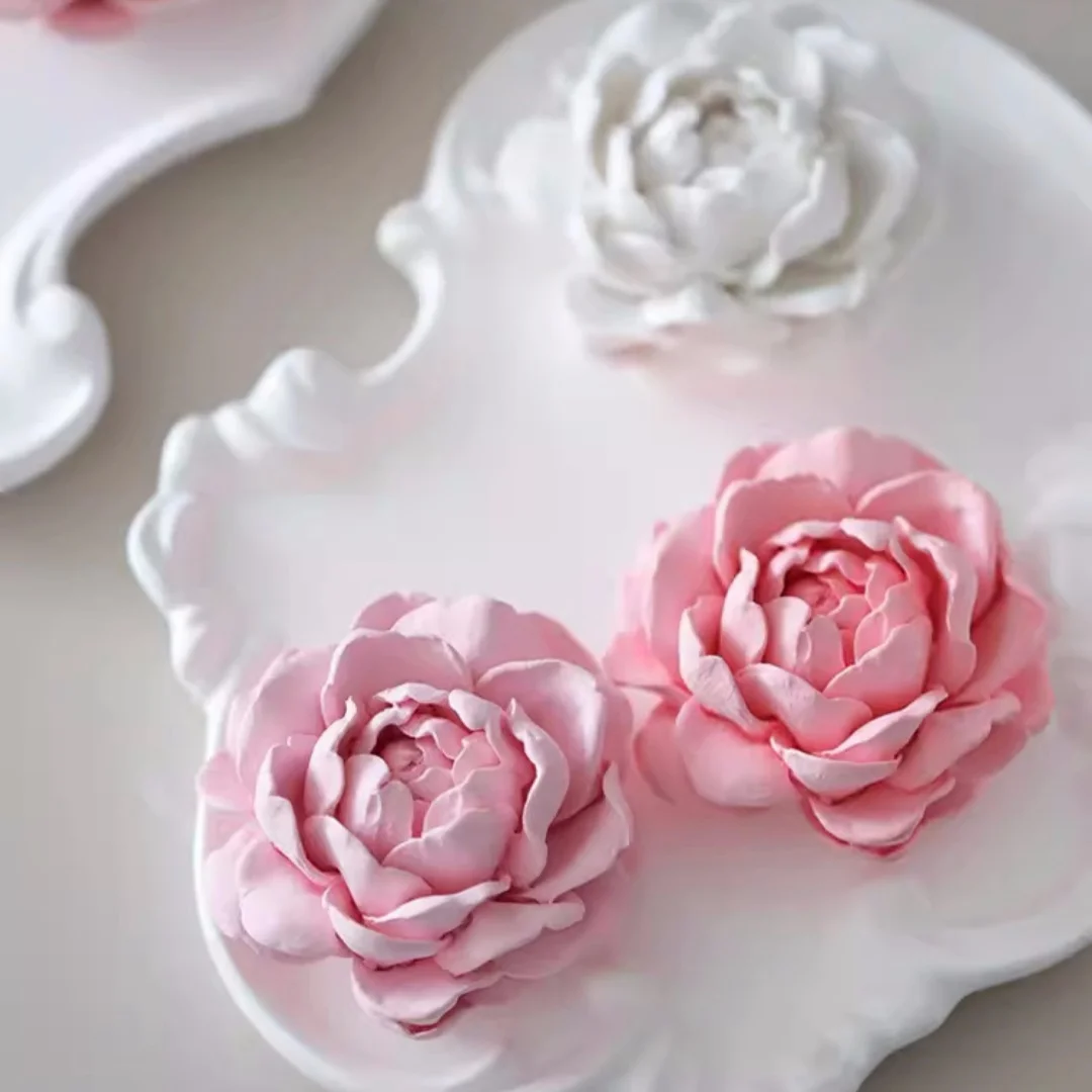 DIY 수제 아로마 테라피 석고 실리콘 몰드 촛불 석고 몰드, 불규칙한 트레이 탁상 장식 몰드