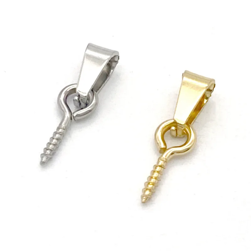 20 stücke Edelstahl Schraube Augen stifte Haken Stecker für halb gebohrte Perlen DIY Halskette Ohrring Charms Schmuck herstellung Lieferungen – Detail 2