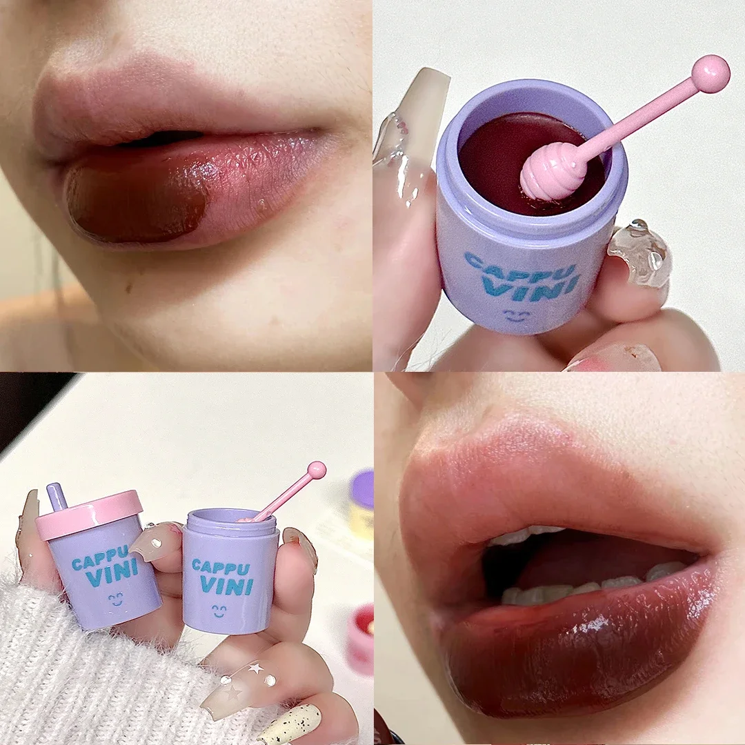 Teacup Colored Lip Balm Moisturizing Colored Lip Tint Long Lasting Anti-cracking Solid Color Lipstick Girls Lip Care Cosmetics 3