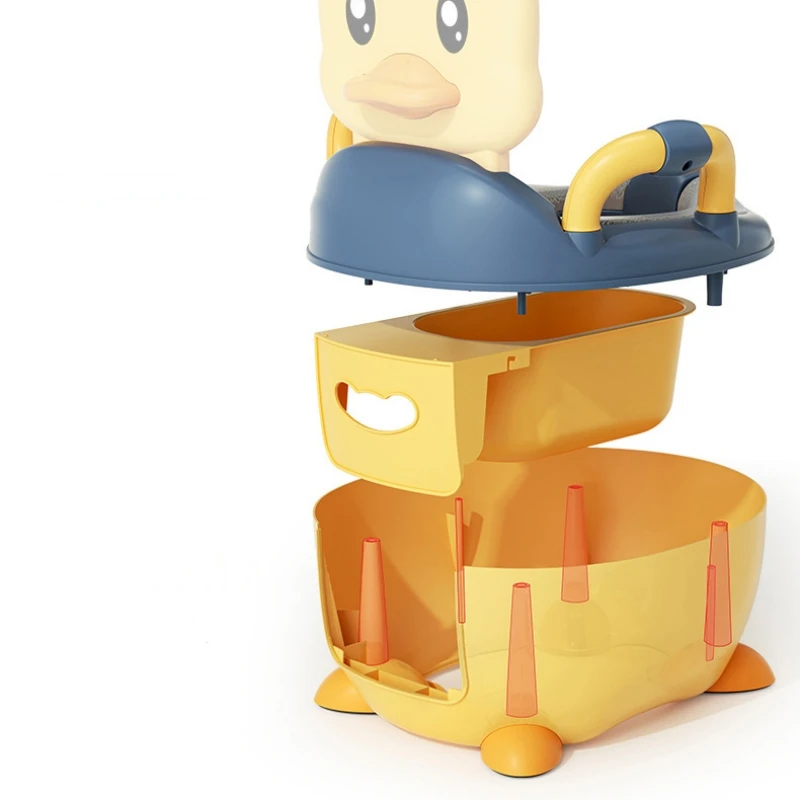 Children's Pot 1-6 Years Old Upgraded Cute Duck Baby Toilet Seat Baby Potty Portable Stool Boys & Girls Safe Trainer Seat WC 4