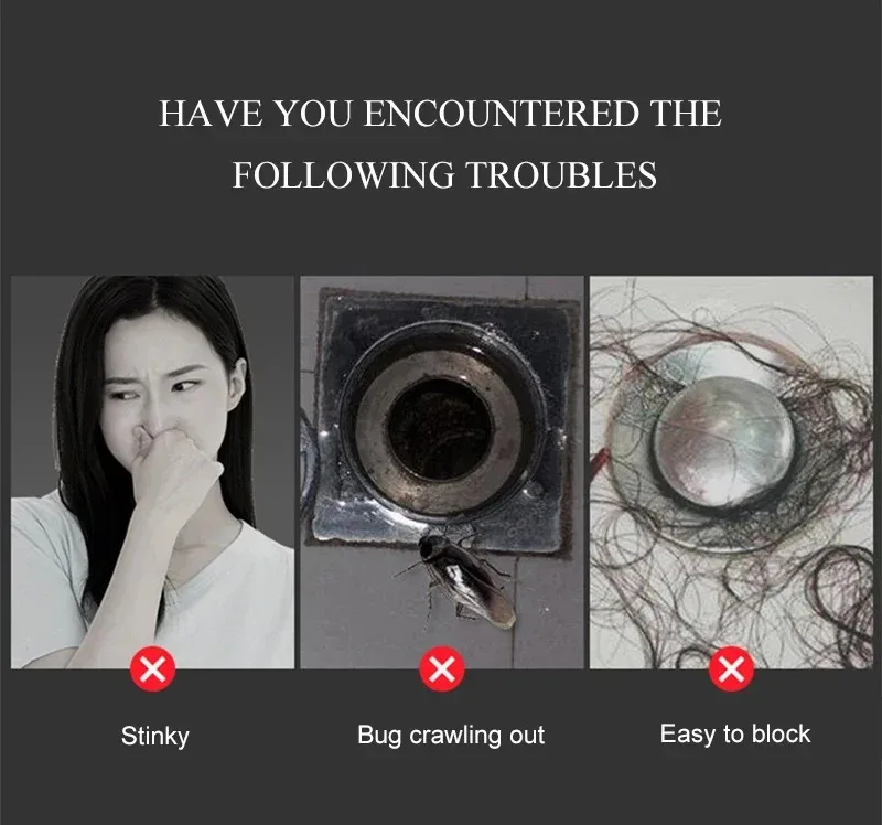 Description Picture 4 of itemBathtub Floor Drain Filter Sink Anti Clogging Filter Shower Drain Plug Kitchen Sink Filter Bathtub Filter Bathroom Accessories