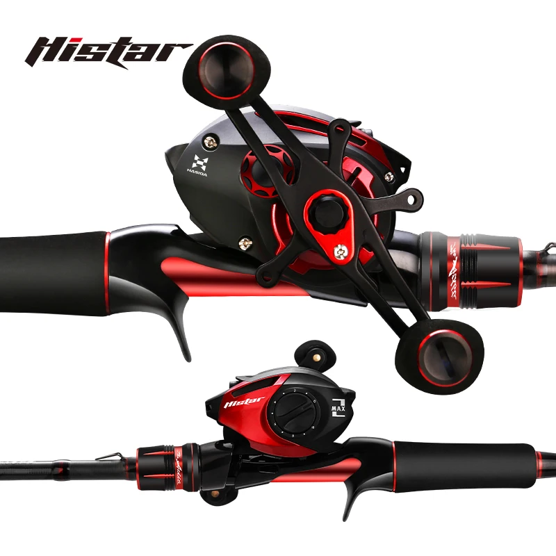 Histar MS-X plus récent ChlorFast Action Metal Parts Alarm System High  Carbon Fishing Pole & Double Brake Baitcasting Wheel Set - AliExpress