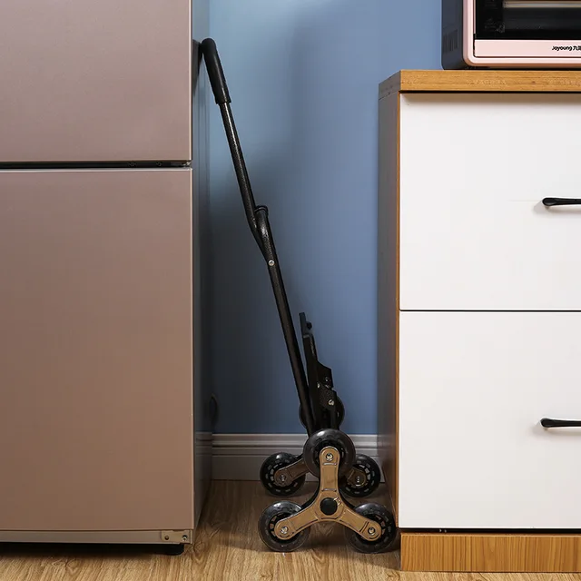 Bevásárlókosár Kis Húzó Kocsi Kézi-Pull Bevásárló Tárgy Hegymászó Lépcsők Összecsukható Könnyű Otthoni Kempingrúd - Image 4