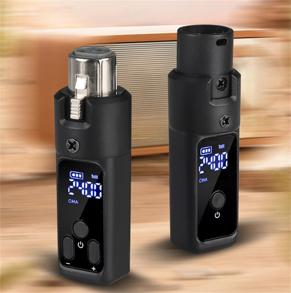 2.4GHz Wired To Wireless Converter Dynamic/Condenser Microphone Wireless System XLR Transmitter Receiver Mic Accessories