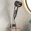 Wall Mounted Hair Dryer Holder Hair Straightener Dryer Hair Storage Rack Bathroom Organizer Shelves Washroom Organization Stand 4