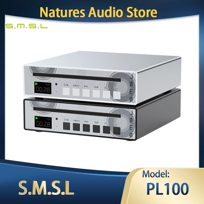 SMSL PL100 CD Player CS43131 Decoder Chip Suction Portable CD Player portable cd player