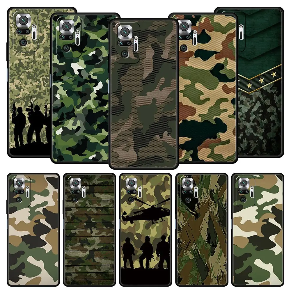 Camouflage Military Army Phone Case - Black Cover