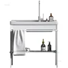 Light Luxury Ceramic Kitchen Sinks for Courtyard Modern Simple Sinks for Kitchen Floor-standing Single Basin with Bracket Sink 2