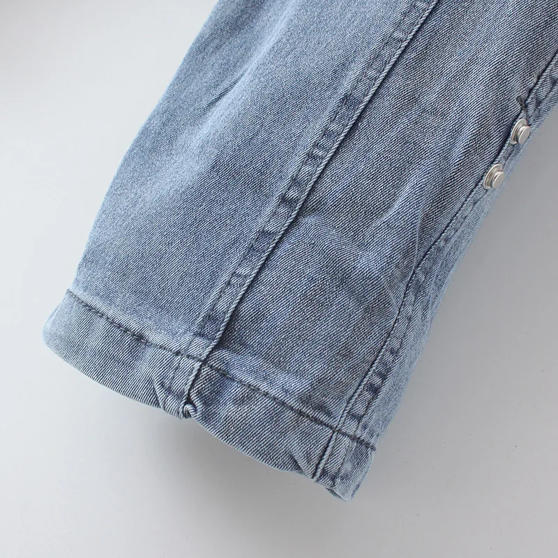 Women's Clothing Jeans Plus Size Autumn Winter New Fashion Casual Leg Opening Two Button Stretch Denim Harem Pants