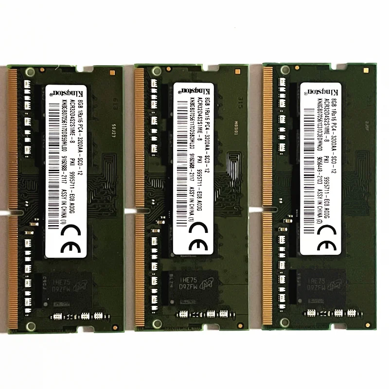 Kingston DDR4 RAMs 8GB 3200MHz Laptop Memory SODIMM 8GB 1Rx16 PC4