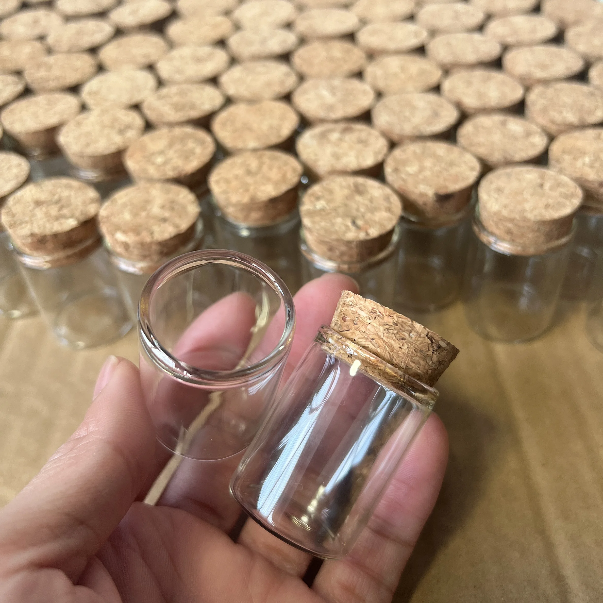 30/105 Pcs 15ml Small Glass Bottles Cork Stopper Test Tube Jars Mini Containers DIY Favors Herb Storage Decorative Tiny Bottles 3