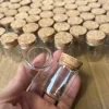 30/105 Pcs 15ml Small Glass Bottles Cork Stopper Test Tube Jars Mini Containers DIY Favors Herb Storage Decorative Tiny Bottles 3