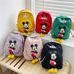 Disney New Plush Bag Cartoon Oxford Fabric Backpack Kindergarten Baby's Schoolbag Casual Small Backpack