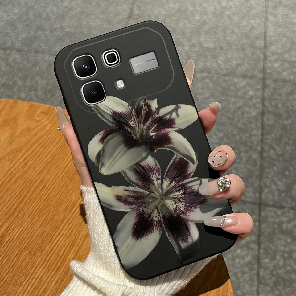 Pretty Flower Leopard Print Non-Slip Matte Silicone Case - Stylish Protective Shell