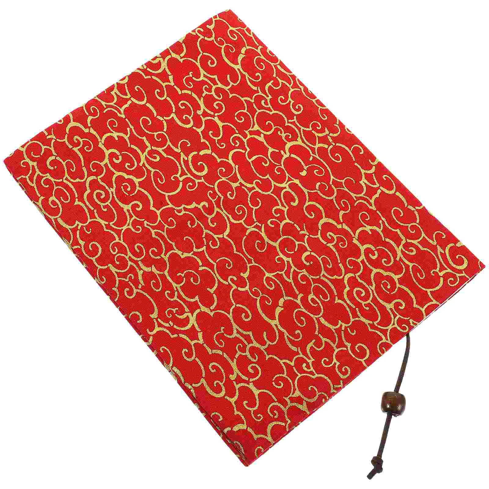 

A5 Adjustable Book Cover Decorative Book Sleeve Crane Design Book Protector Hand-made Cloth Book Cover Hand Account Book
