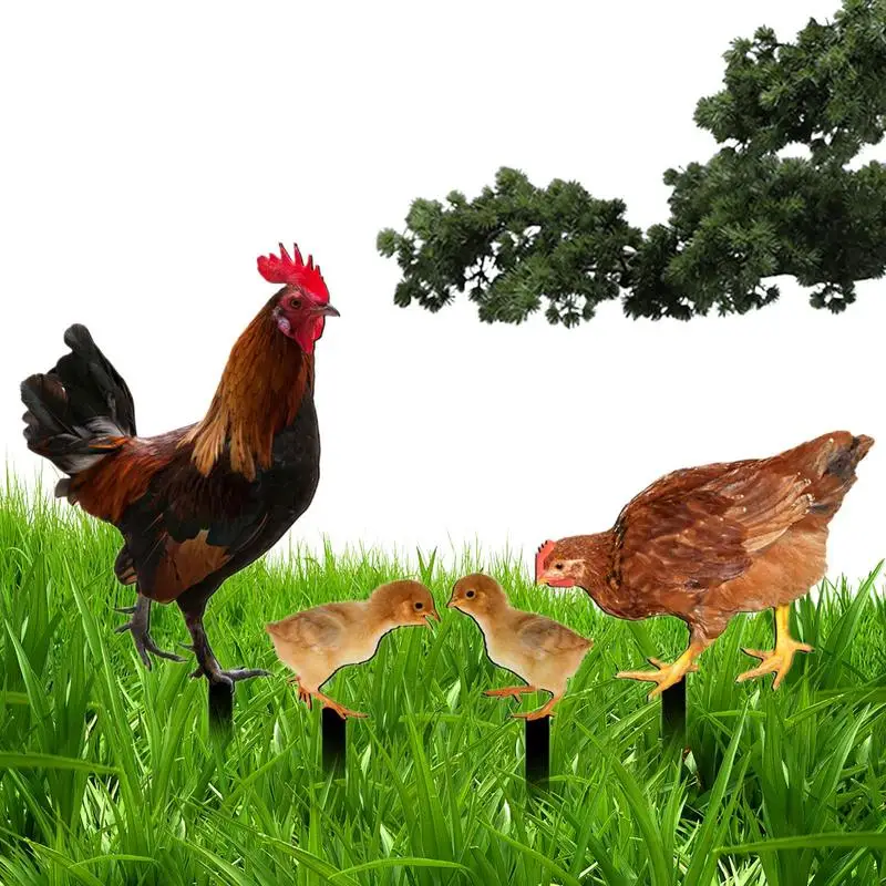 

Garden Rooster Statue Waterproof Chicken Sculpture Acrylic Rooster Garden Stake Outdoor Garden Decoration For Lawn Backyard