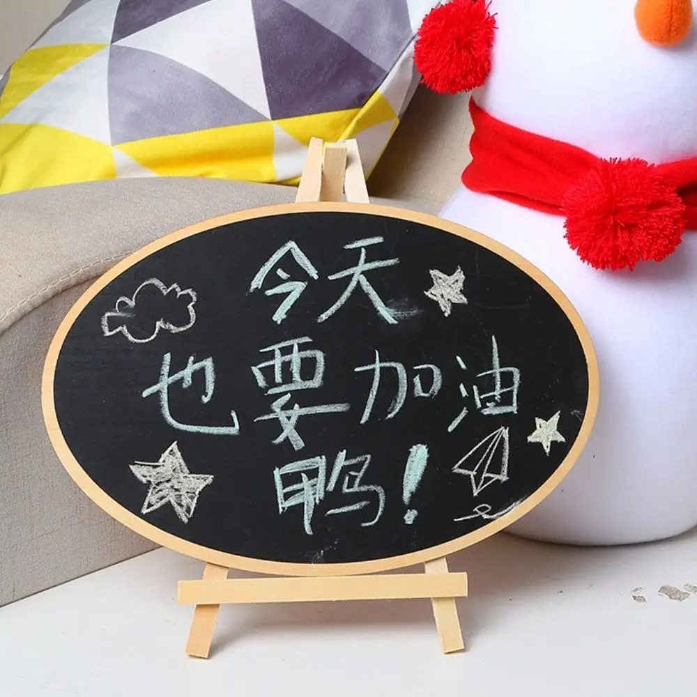 Painting Wipeable Guide Board To do List Writting Chalkboard With Stand Reminder Board Wooden Easel Mini Blackboard