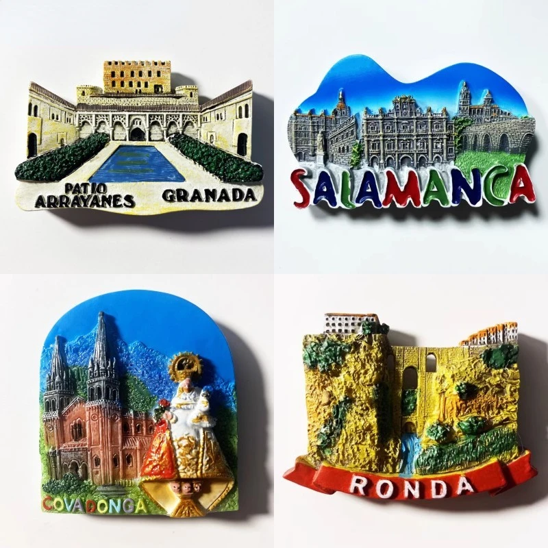Spain Granada Fridge Magnets Covadonga Laredo Ronda Salamanca Tourist Souvenirs Home Decoration Wedding Gifts