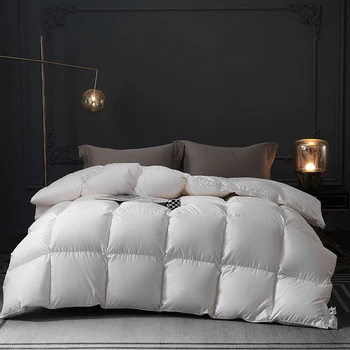Couette épaisse Super King en duvet d'oie, couette pleine grandeur, conforme aux normes pour l'hiver, offre de la chaleur, duSALE, 2025 1