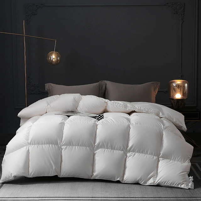 Couette épaisse Super King en duvet d'oie, couette pleine grandeur, conforme aux normes pour l'hiver, offre de la chaleur, duSALE, 2025 1