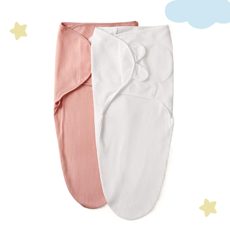 Cotton Swaddle Blanket for Newborns Baby Swaddle Wrap Solid Color Blanket Newborn Gift Set for Shower & Hospital